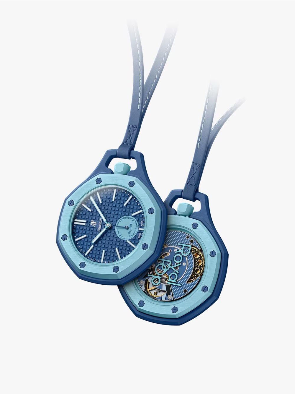 Audemars Piguet x Swatch Royal Pop blue Pendant Watch LAN BA AP